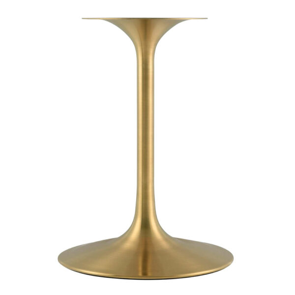 Table ronde Ø80 en quartz artificiel avec pied tulipe doré - Image 4