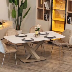 Table rectangulaire en quartz artificiel 180*90 cm
