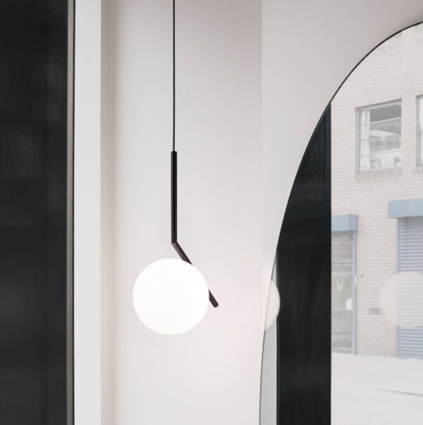 Suspension boule moderne noire – Ø250 mm - Image 3