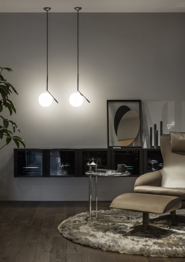 Suspension boule moderne noire – Ø250 mm - Image 4