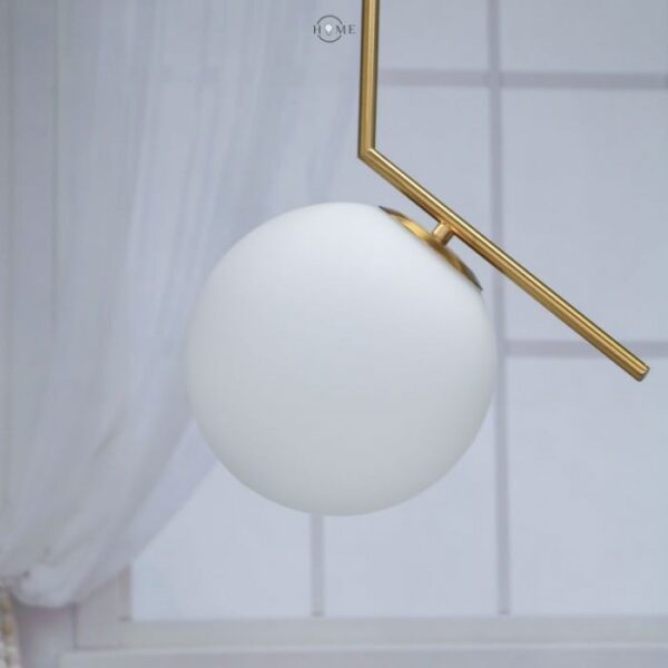 Suspension boule moderne dorée – Ø200 mm - Image 2