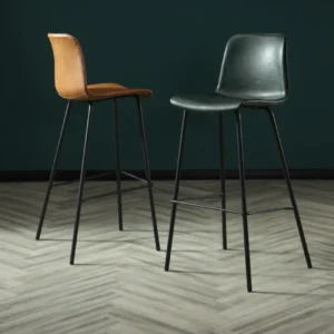 Tabouret de Bar en Simili-Cuir – Style Industriel & Confort
