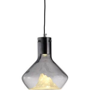 Suspension Montagne en Verre Fumé