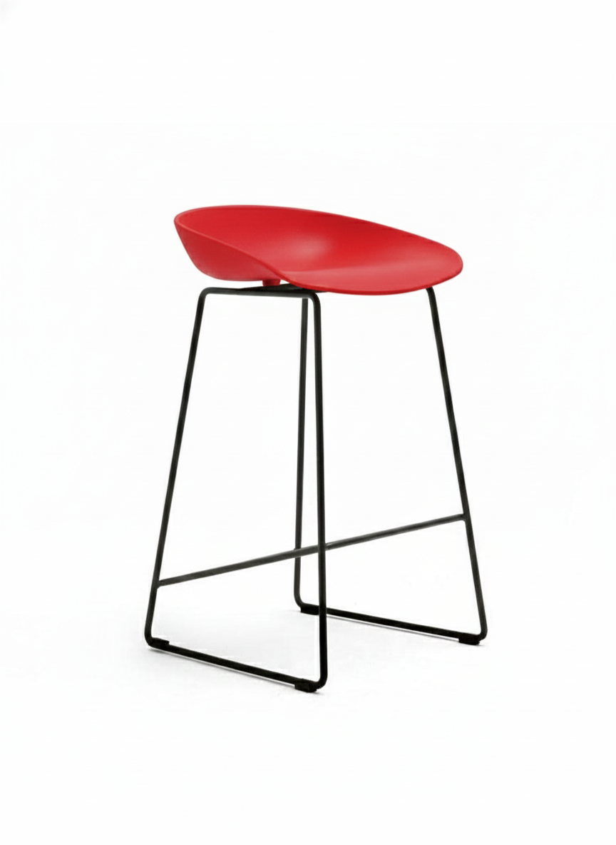 Tabouret Hay Haut – Pieds Métal (Blanc, Noir) & Assise en Polypropylène - Image 7