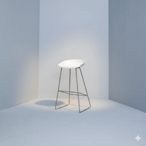 Tabouret Hay Haut – Pieds Métal couleur chromé & Assise en Polypropylène