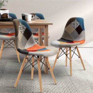 Chaise DSW Patchwork Multicolore – Design Scandinave Inspiré Eames