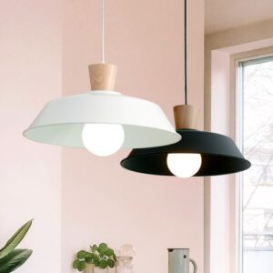 Suspension Design Scandinave "Lumi" – Métal et Bois Naturel