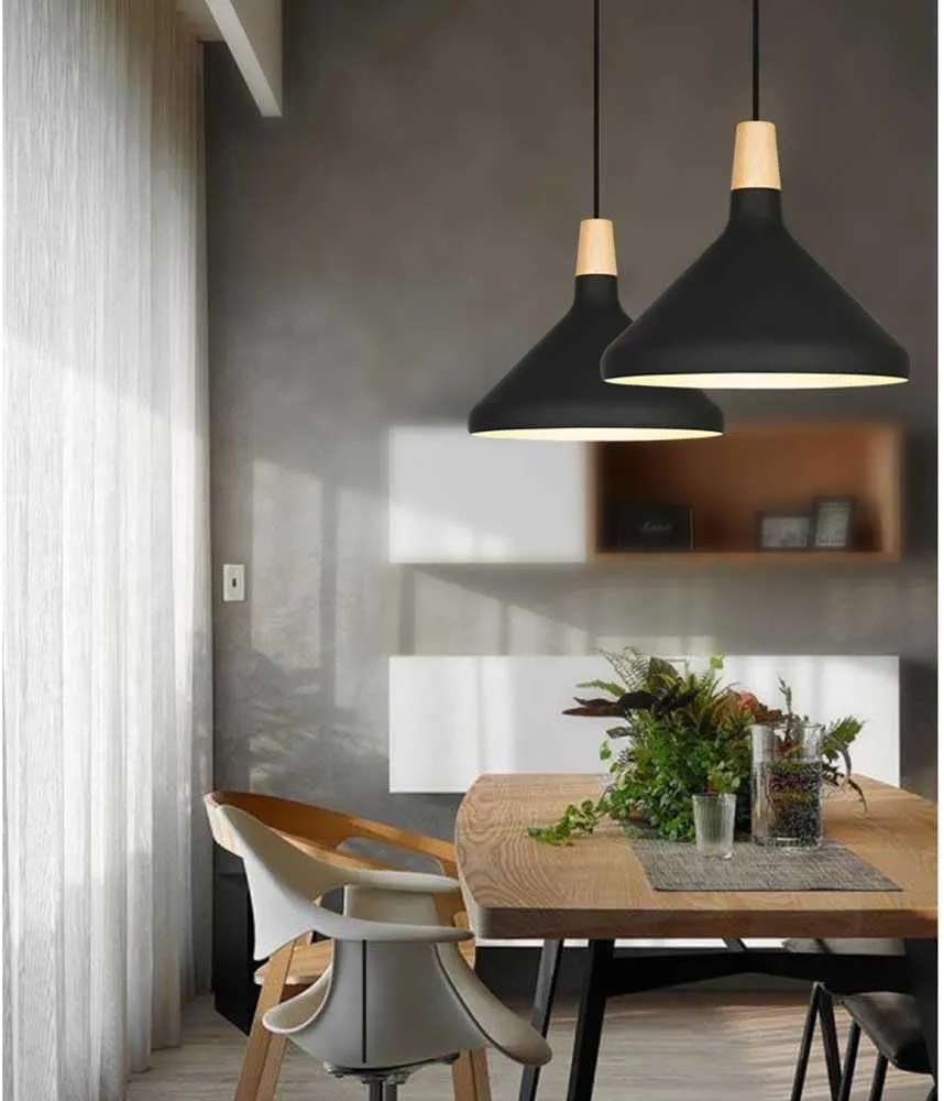 Suspension moderne design en métal et bois - Image 3