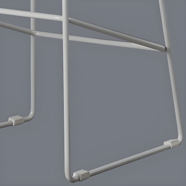 Tabouret Hay Haut – Pieds Métal (Blanc, Noir) & Assise en Polypropylène - Image 4