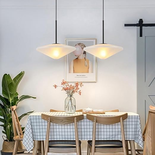 Suspension Design Minimaliste en Verre Dépoli - - Image 6