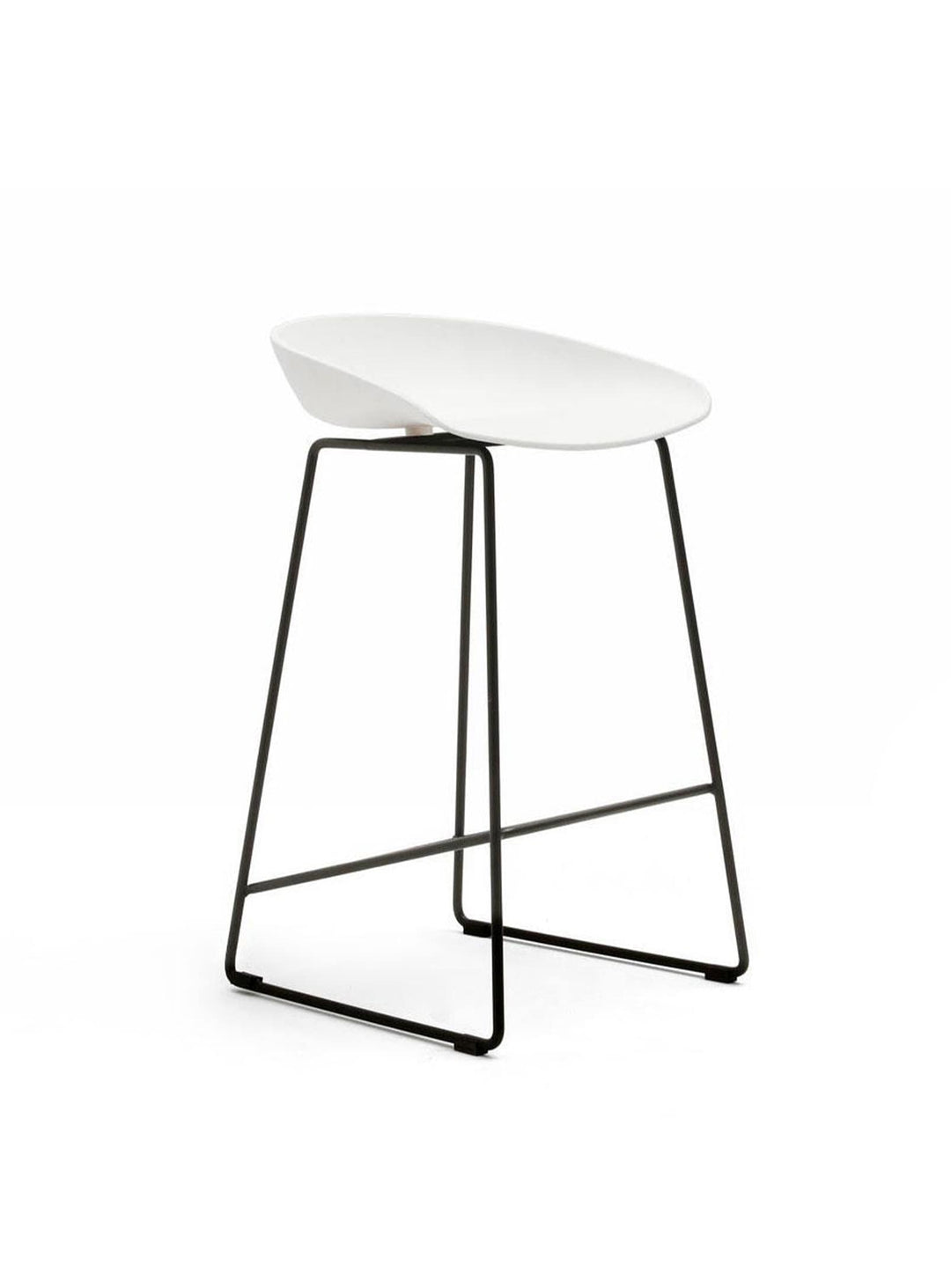Tabouret Hay Haut – Pieds Métal (Blanc, Noir) & Assise en Polypropylène - Image 15