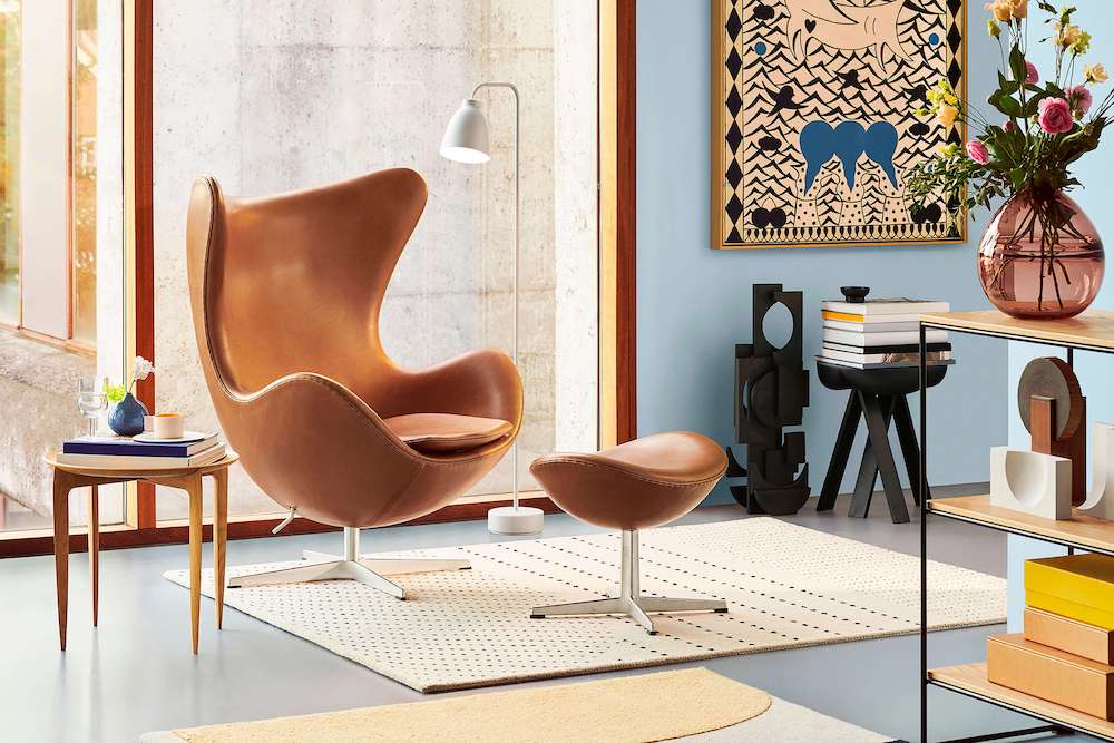 Egg Chair Confortable avec Repose-Pied – Couleurs Variées