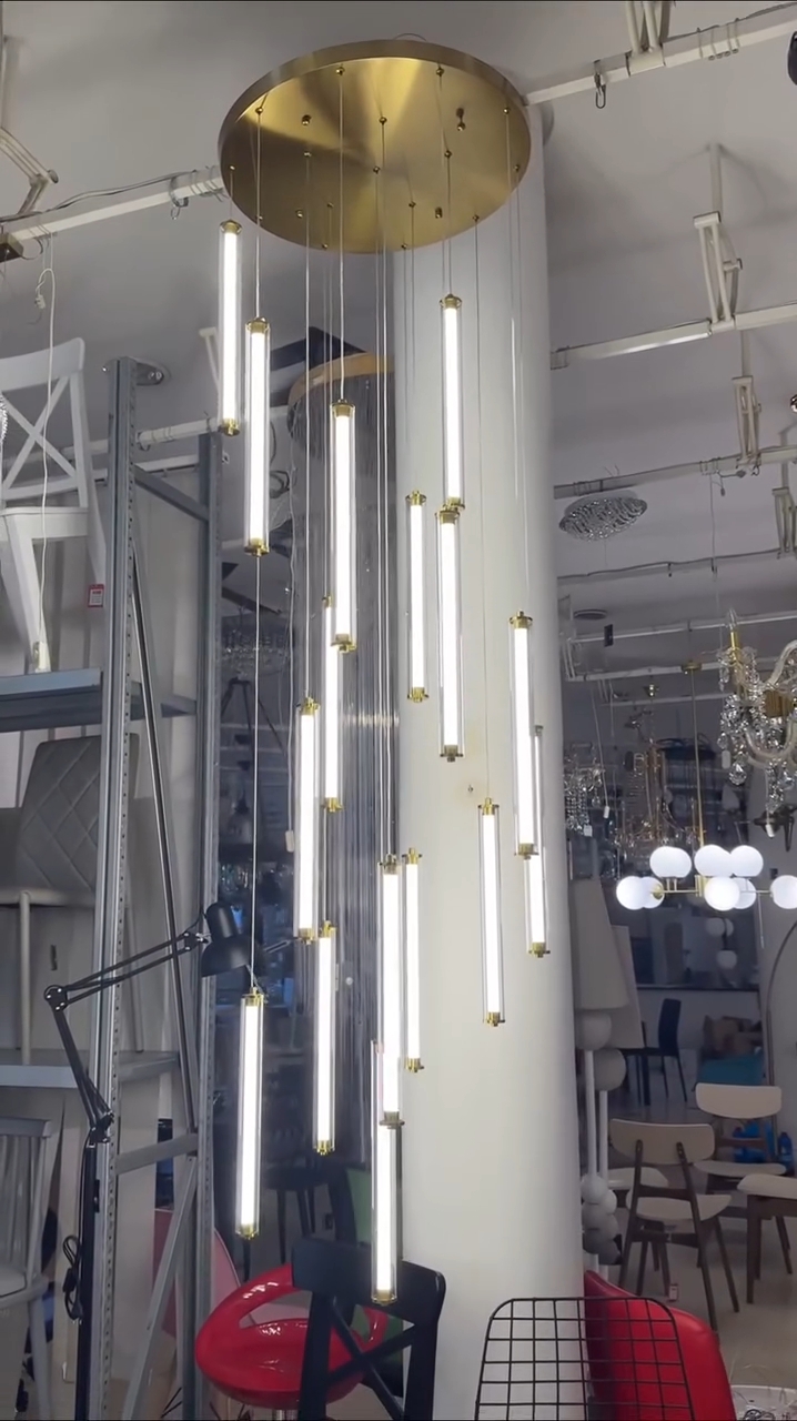 Suspension moderne tubes LED