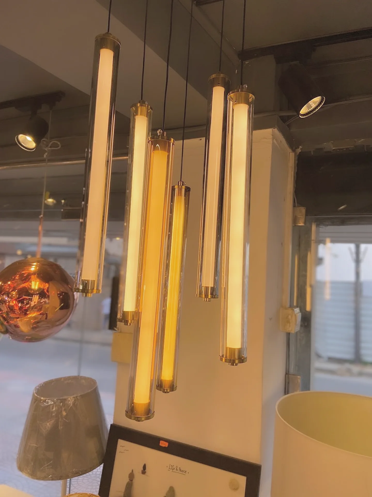 Suspension moderne tubes LED - Image 2