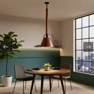 Suspension Design Sangle Effet Cuir