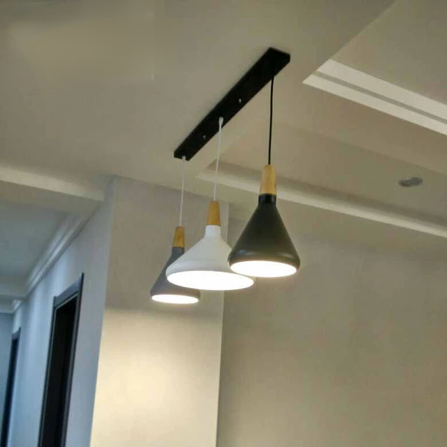 Suspension moderne design en métal et bois - Image 2