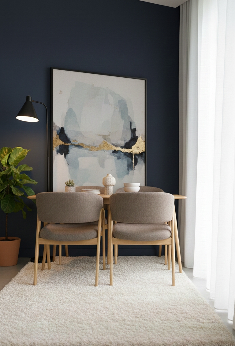 Chaise Design Scandinave en Tissu et Bois - Image 5