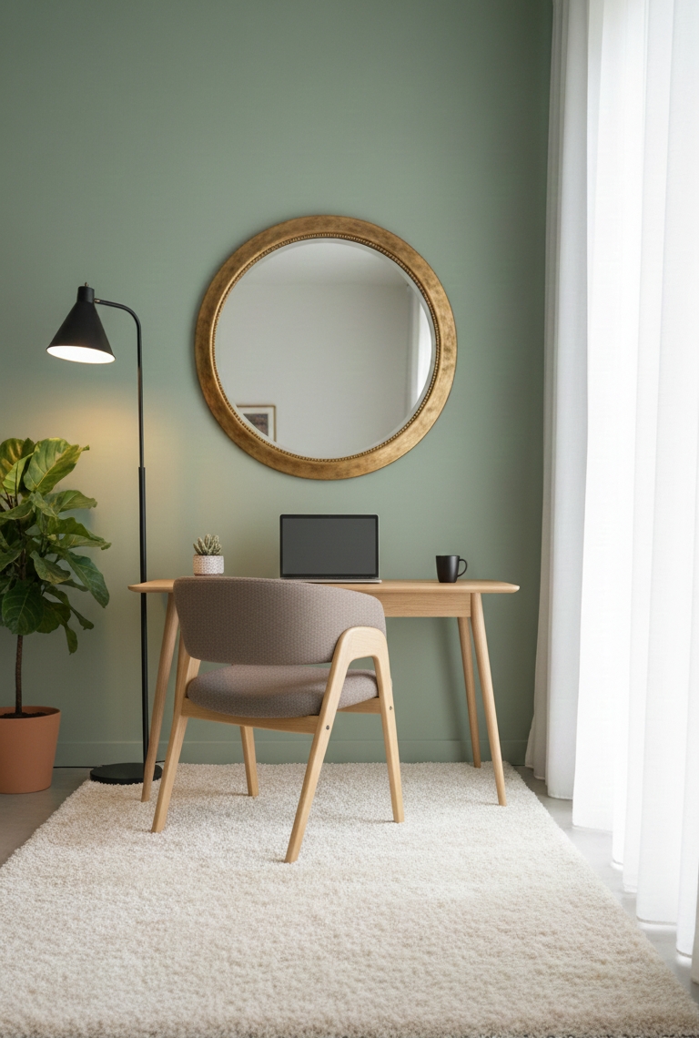 Chaise Design Scandinave en Tissu et Bois - Image 4