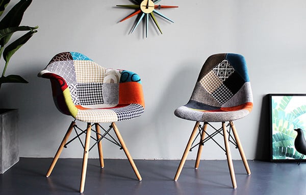Chaise DAW Design Scandinave Patchwork Multicolore – Style Eames DAW - Image 5