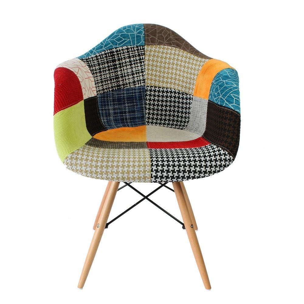 Chaise DAW Design Scandinave Patchwork Multicolore – Style Eames DAW - Image 2