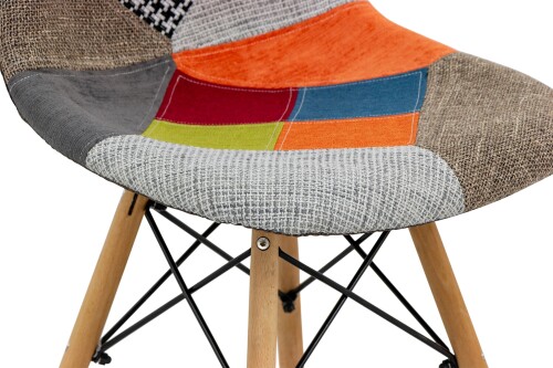 Chaise DSW Patchwork Multicolore – Design Scandinave Inspiré Eames - Image 2