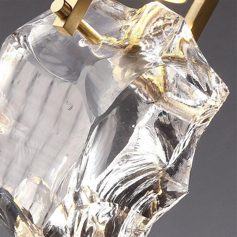 Suspension Cristal Brut & Laiton Doré - Image 3