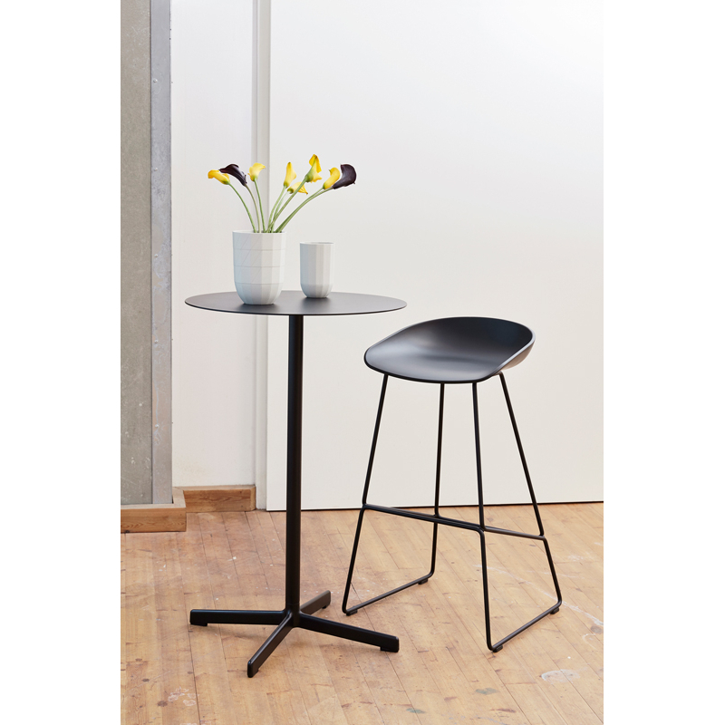 Tabouret Hay Haut – Pieds Métal (Blanc, Noir) & Assise en Polypropylène - Image 22