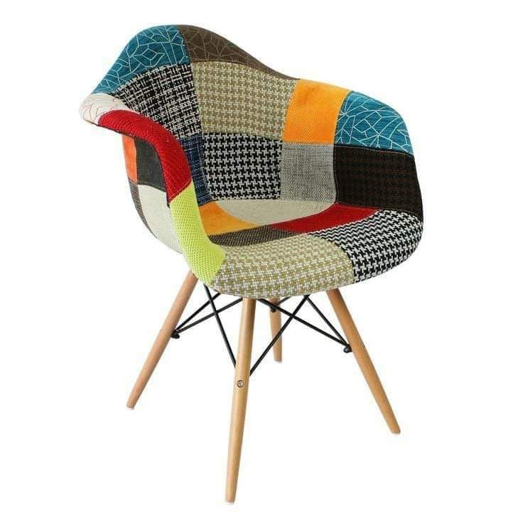 Chaise DAW Design Scandinave Patchwork Multicolore – Style Eames DAW - Image 7