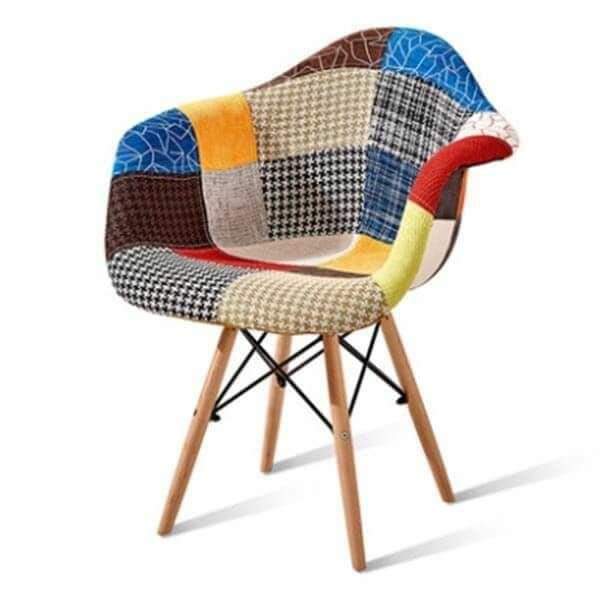 Chaise DAW Design Scandinave Patchwork Multicolore – Style Eames DAW - Image 6