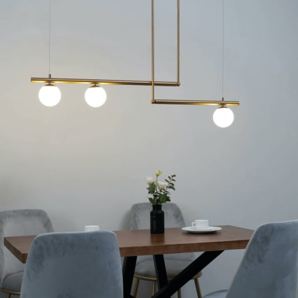 Suspension barre linéaire avec des globes en verre - Image 5