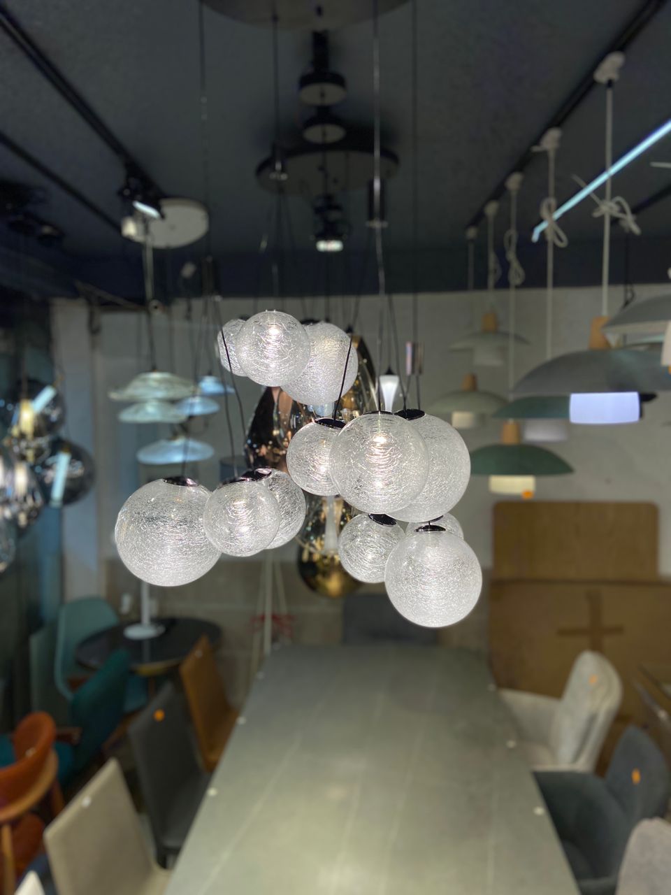 Suspension Grappe de Verre – Lustre Bulles Design Scandinave - Image 2