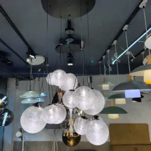 Suspension Grappe de Verre – Lustre Bulles Design Scandinave