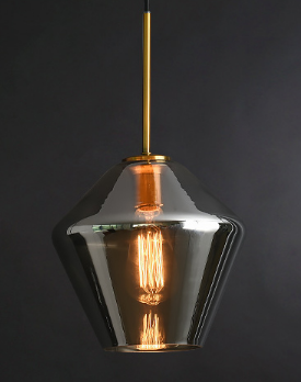Suspension "Amber Geometry" – Verre Soufflé Ambré - Image 7