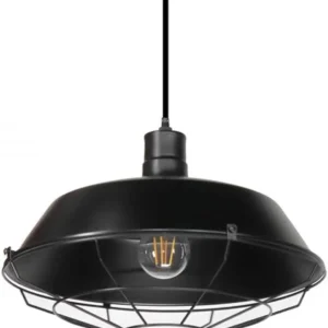 Suspension Industrielle "Grand Atelier" [Noir Mat] – Disponible en 38 cm et 48 cm