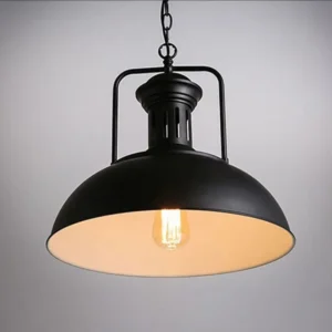 Suspension Industrielle Design "Atelier" Noir Mat