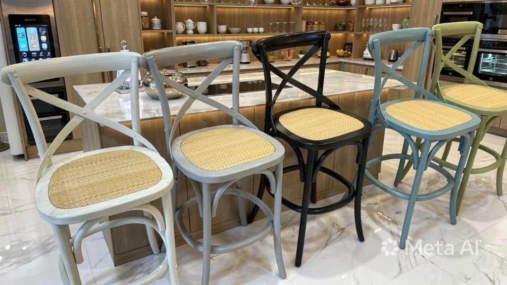 Chaise Bistrot haute couleur laqué - Image 20
