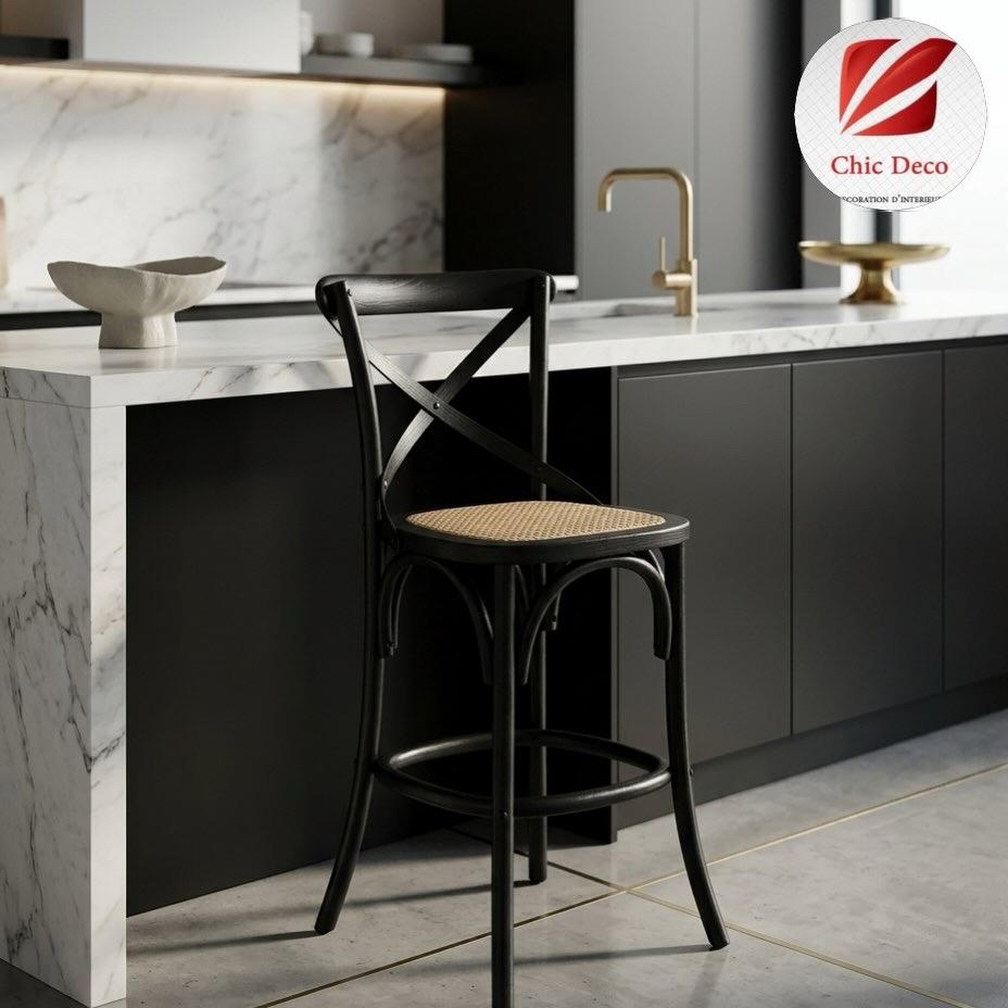Chaise Bistrot haute couleur laqué - Image 11