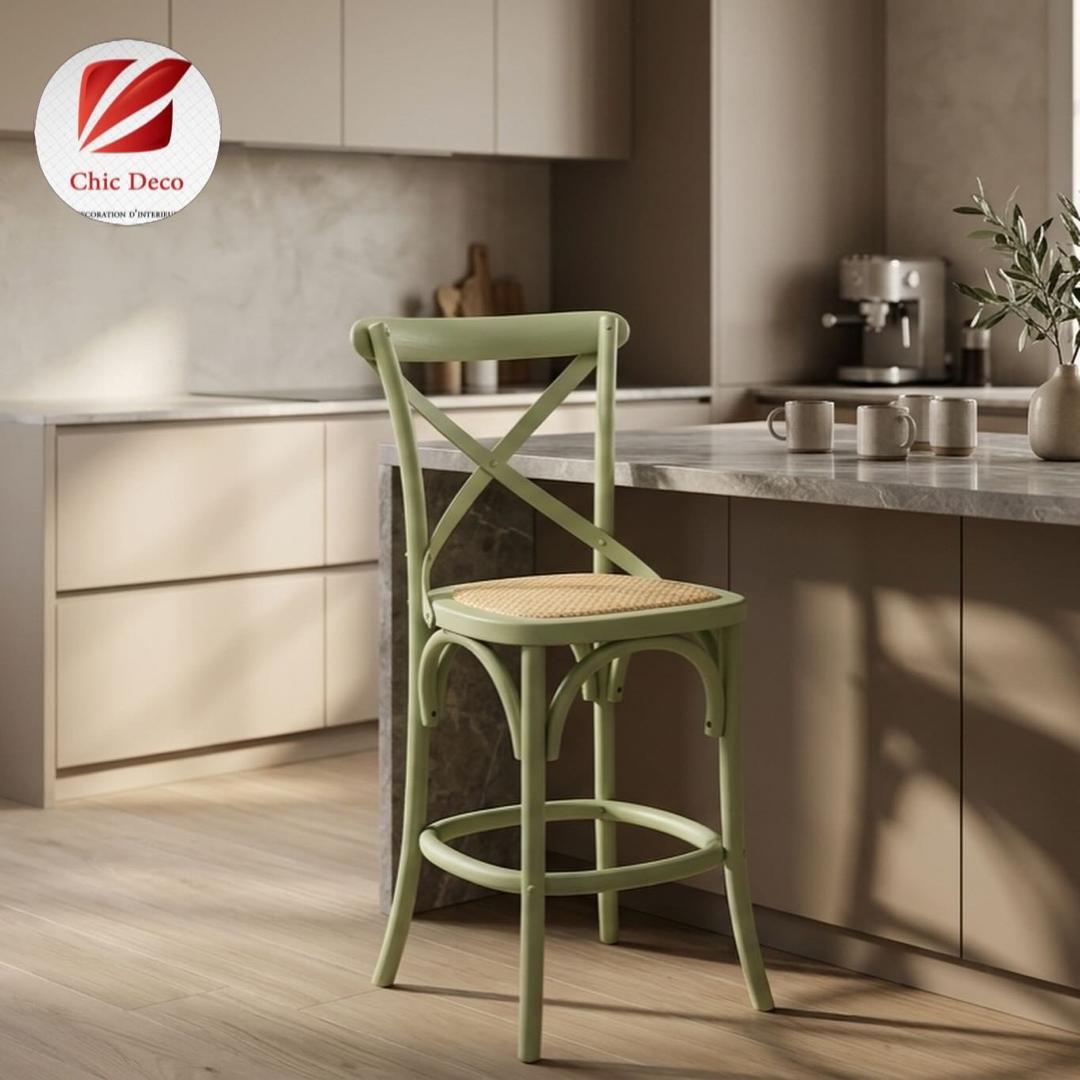 Chaise Bistrot haute couleur laqué - Image 12