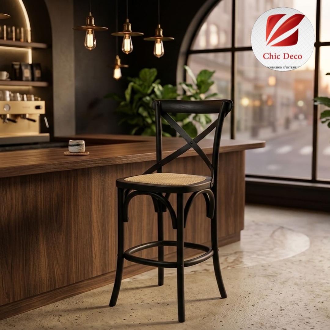 Chaise Bistrot haute couleur laqué - Image 7