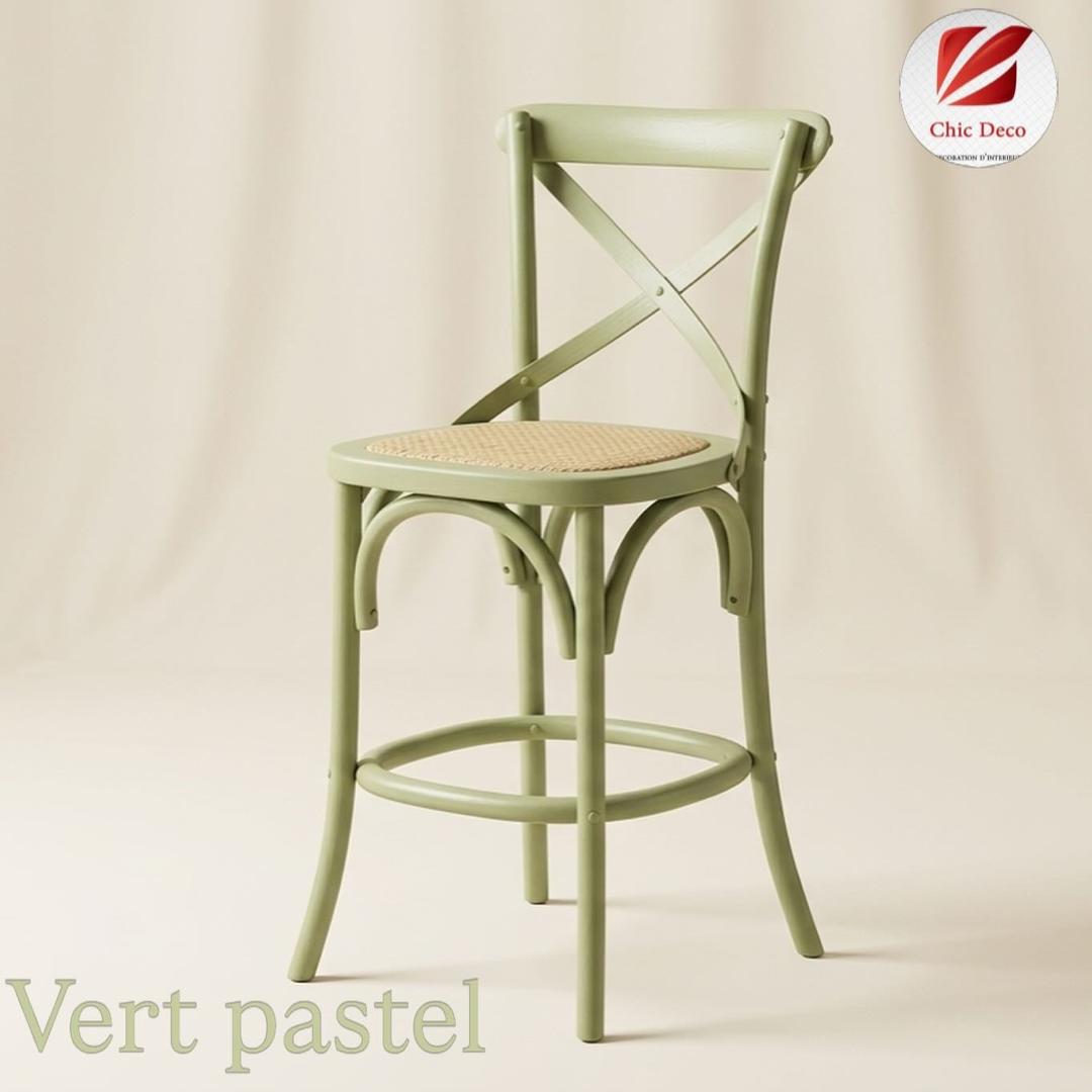Chaise Bistrot haute couleur laqué - Image 2