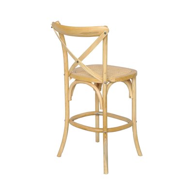 Tabouret de bar Crossback en Frêne Massif – L'Élégance Bistrot Réinventée - Image 4