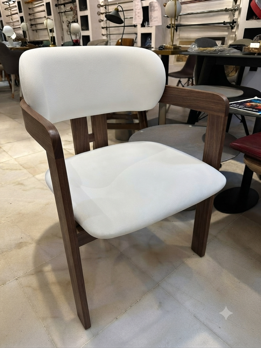 Chaise de salle à manger moderne avec accoudoirs - Image 3