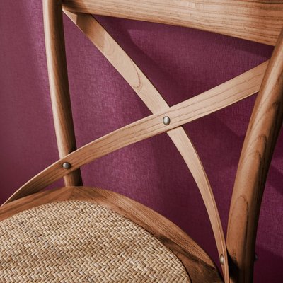 Tabouret de bar Crossback en Frêne Massif – L'Élégance Bistrot Réinventée - Image 2