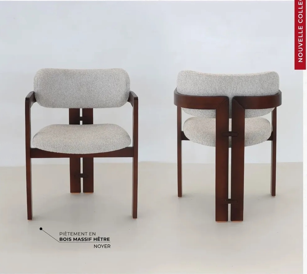 Chaise de salle à manger moderne avec accoudoirs - Image 18